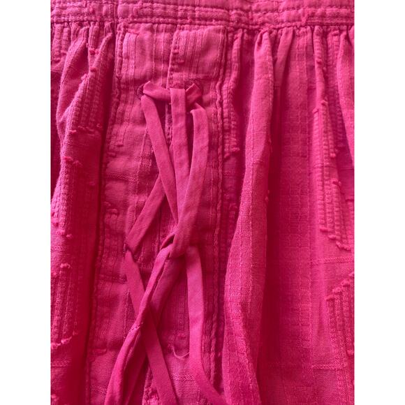 Women’s Pink Anthropologie PILCRO Long Sleeve Button Front Blouse Small Tie Back - Picture 7 of 8